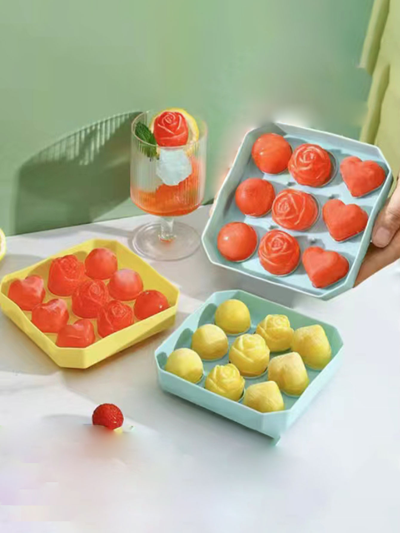 Rose Ice Cube Mold Food-Grade  - Ice Mold Sphere 评论和价格