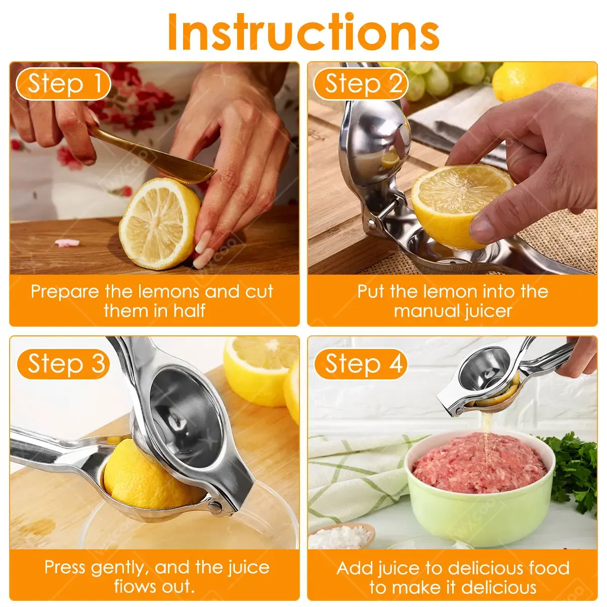 Lemon Squeezer Kitchen Accesso - Citrus Juicer Bar 评论和价格
